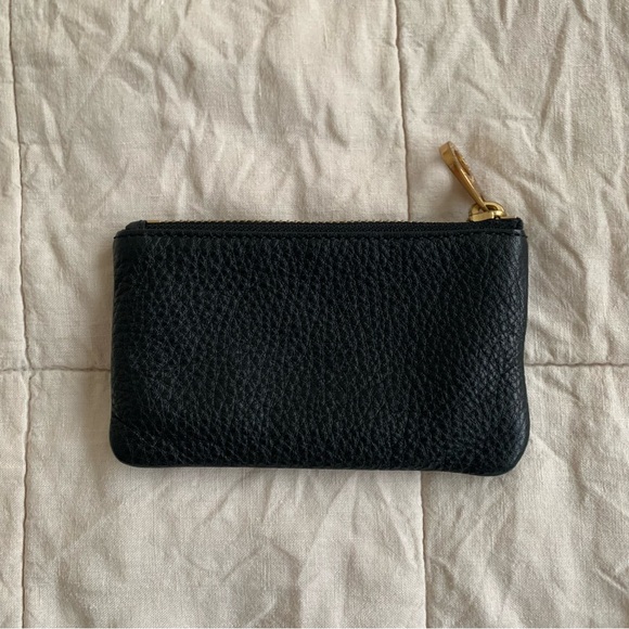 Marc Jacobs Black Leather Pouch with Gold Bird Accent - Picture 4 of 5